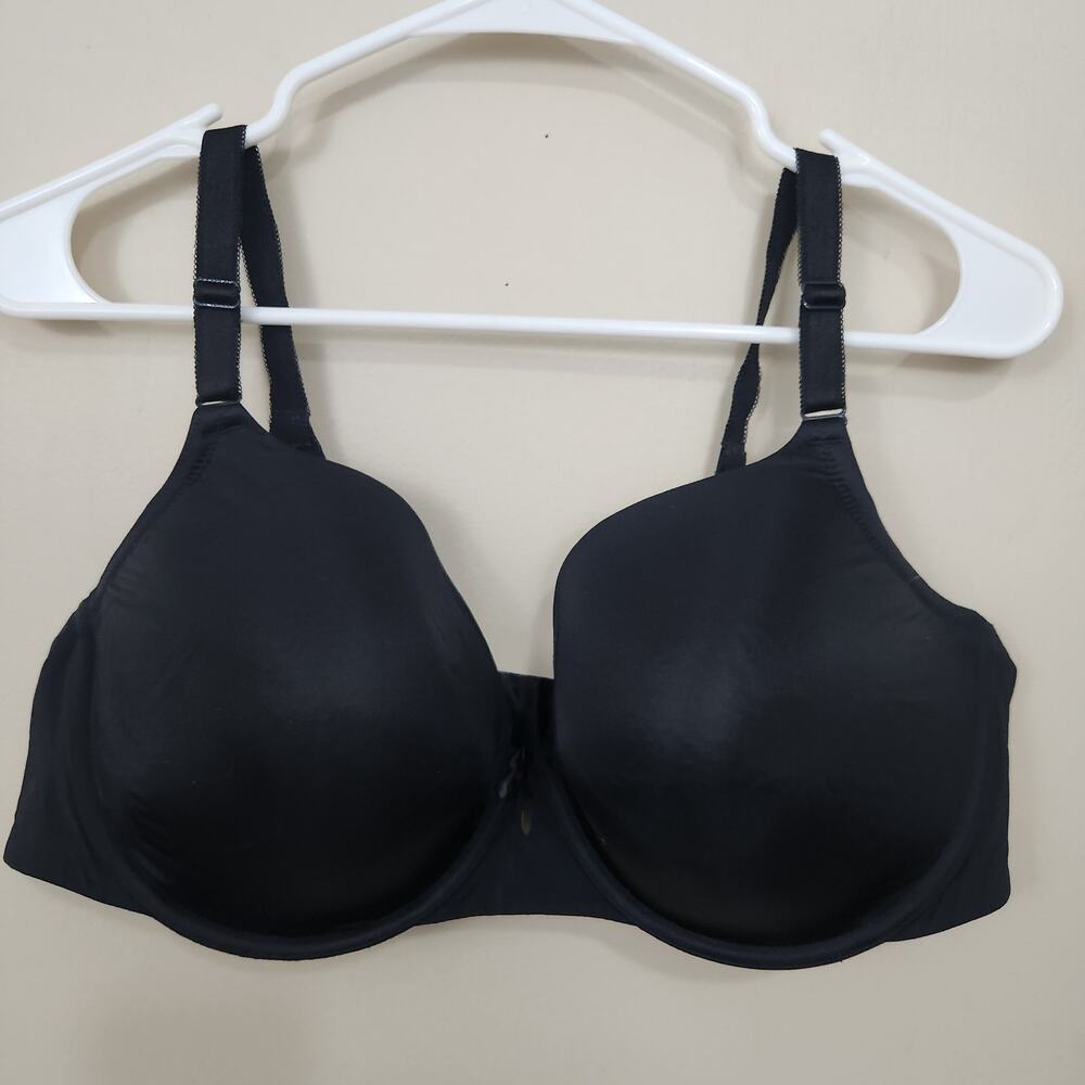 TORRID CURVE Perfect T Lined Full Coverage Black Bra Underwire Keyhole SZ42D